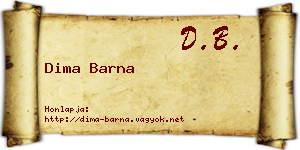 Dima Barna névjegykártya